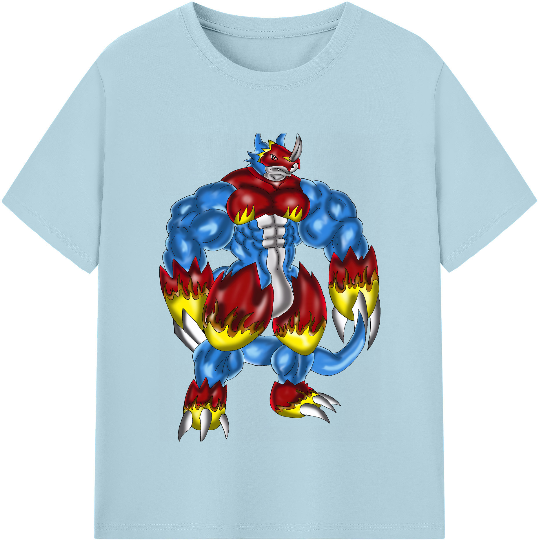 （画像用） Digimon デジタルモンスター/デジモン 綿100％半袖Tシャツ（フロントプリント）